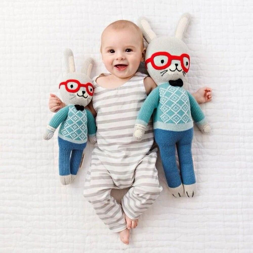 Cuddle And Kind Benedict the Bunny Rabbit Knit Plush Stuffed Animal Toy Gift 16”